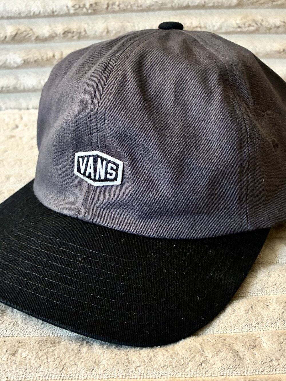 Vans Hex Logo Snapback Hat Dark Grey Black OS